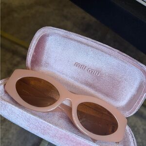 Miu Miu Tan Sunglasses